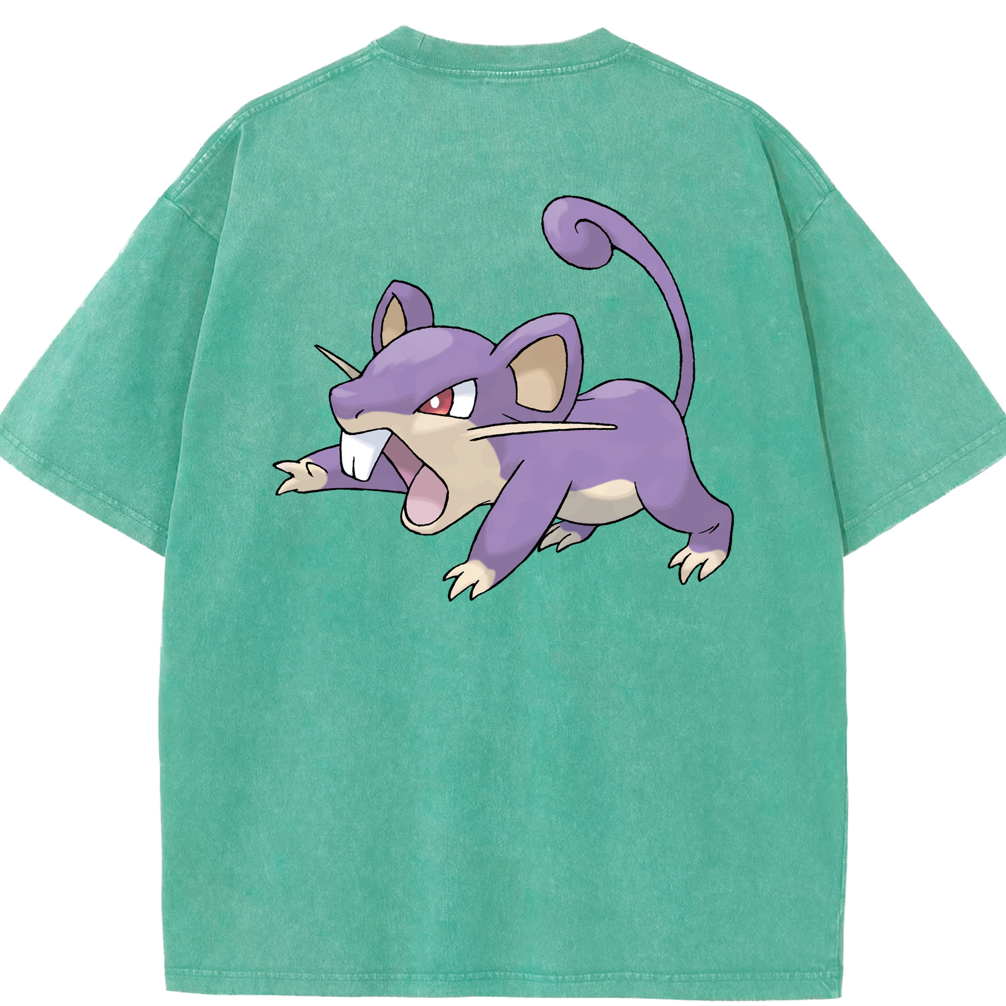 （画像用） ポケットモンスター Pokémon 綿100% ヴィンテージ風 半袖Tシャツ（背面プリント）